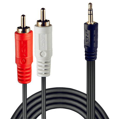 EAN 4002888356855 - Lindy 35685 cable de audio 10 m 2 x RCA 3,5mm Negro imagen 2