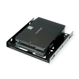 Roline Montageadapter, 3,5 Zoll Rahmen Fr 2x 2.5 Hdd Ssd, Metall, Schwarz
