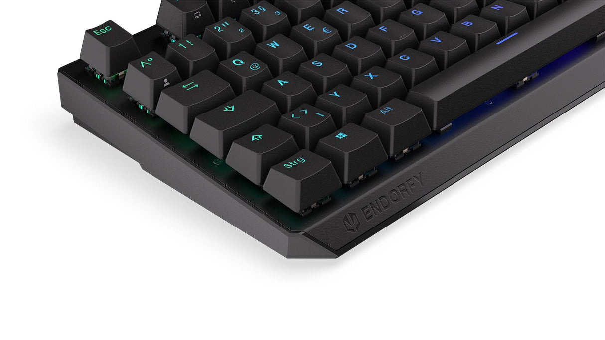 Teclado Alemán Endorfy Thock Usb Qwertz Negro