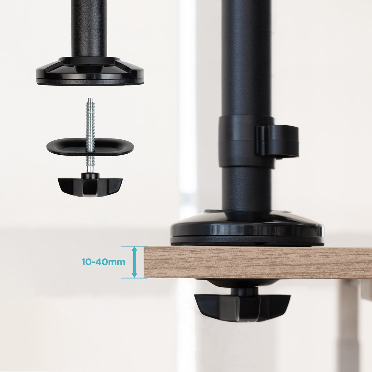 Soporte De Mesa Para Tpv 2 Monitores Tooq Tqpm0003 Giratorio Inclinable Rotatorio Hasta 9kg
