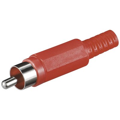 Conector Rca Macho Rojo