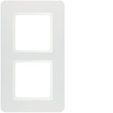 Berker 10126189 Rahmen 2fach, Q.7, Polarweiss Samt