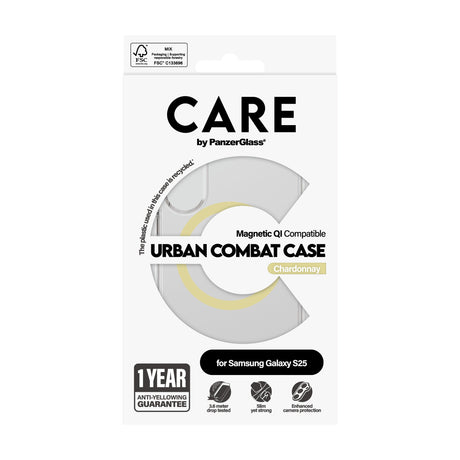 EAN 5715685016950 - PanzerGlass CARE™ by ® Urban Combat Case Transparent w. Chardonnay Qi Compatible Samsung Galaxy S25 funda imagen 3