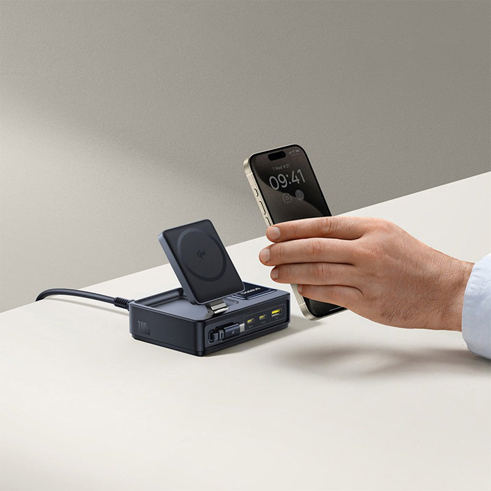 Cargador Inalámbrico Baseus Nomos Universal Negro Corriente Alterna  Carga Rápida Interior