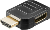 Adaptador Hdmi Hembra A Hdmi Macho Codo 90°  Horizontal, 8k/60hz Goobay