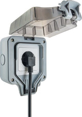Schwaiger Aussenmeckdose Ip66 1-Fach Schuko-Unterputzdose