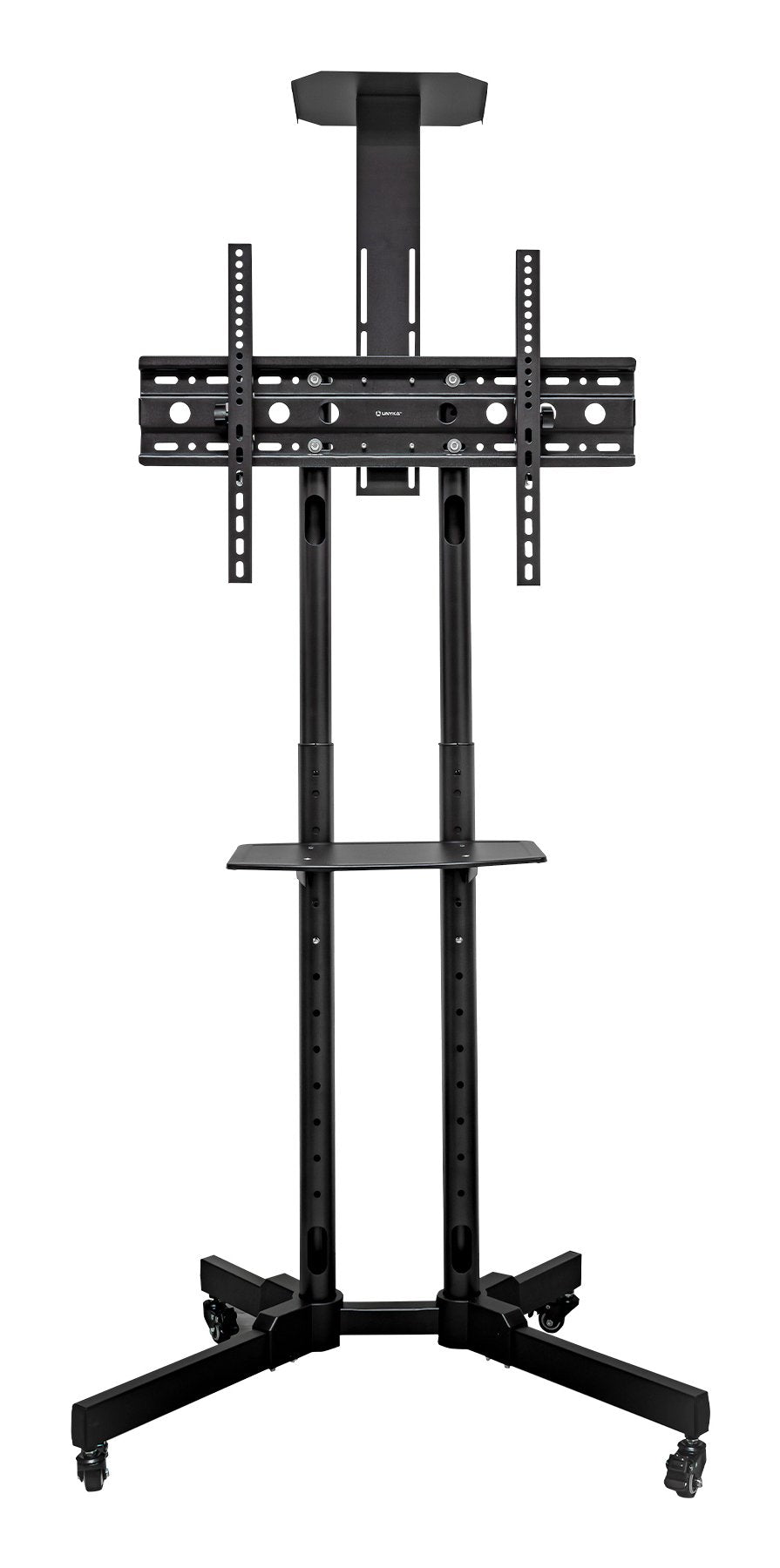 Unykach Soporte De Suelo Con Ruedas Para Pantallas 32"-75" - Bloqueo De Ruedas - Dos Bandejas - Peso Max 45kg - Vesa
