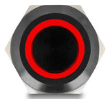 Delock Druckschalter Para Instalación Negro 12 Mm 12 V 4 X Lötanschluss Led Rojo Ring