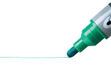 Nobo Caja De 10 Rotuladores Para Pizarra Blanca - Punta Redonda 3mm - Tinta Liquida - Nivel De Tinta - Color Verde