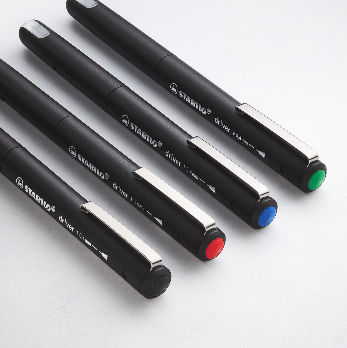 Stabilo Dr!Ver Pack De 4 Rotuladores De Punta Fina 0.4mm - Tinta A Prueba De Manchas, Inodora Y Con Base Al Agua -