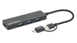 EAN 0766623180863 - Manhattan 180863 hub de interfaz USB 3.2 Gen 1 (3.1 Gen 1) Type-A + Type-C 5000 Mbit/s Negro imagen 4
