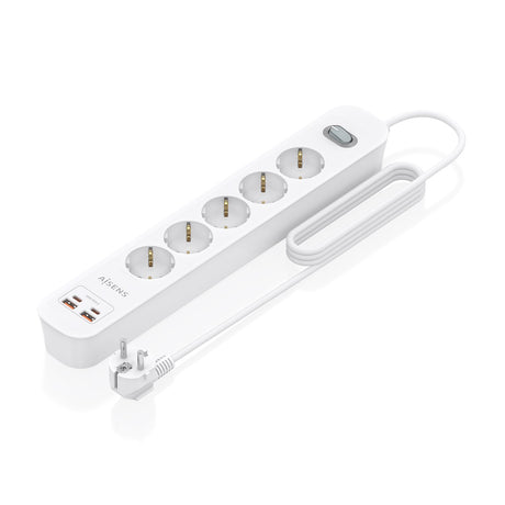 EAN 8435739904466 - AISENS ASPS-2A2C14-W base múltiple 1,4 m 5 salidas AC Interior imagen 1