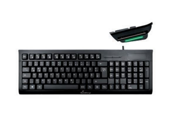 Mediarange Teclado Usb 2.0 Con Chip-Karten Terminal Negro