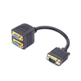 Gembird Cable Vga Alargo Duplicador (D-Sub) Negro 0.20m
