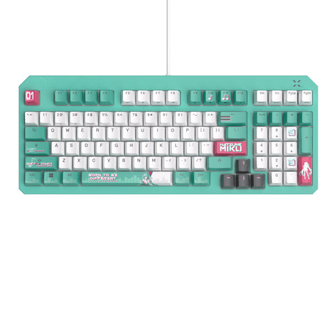EAN 4711387923412 - ASUS TUF Gaming K3 Gen II Hatsune Miku Edition teclado Juego USB Color menta, Blanco imagen 4