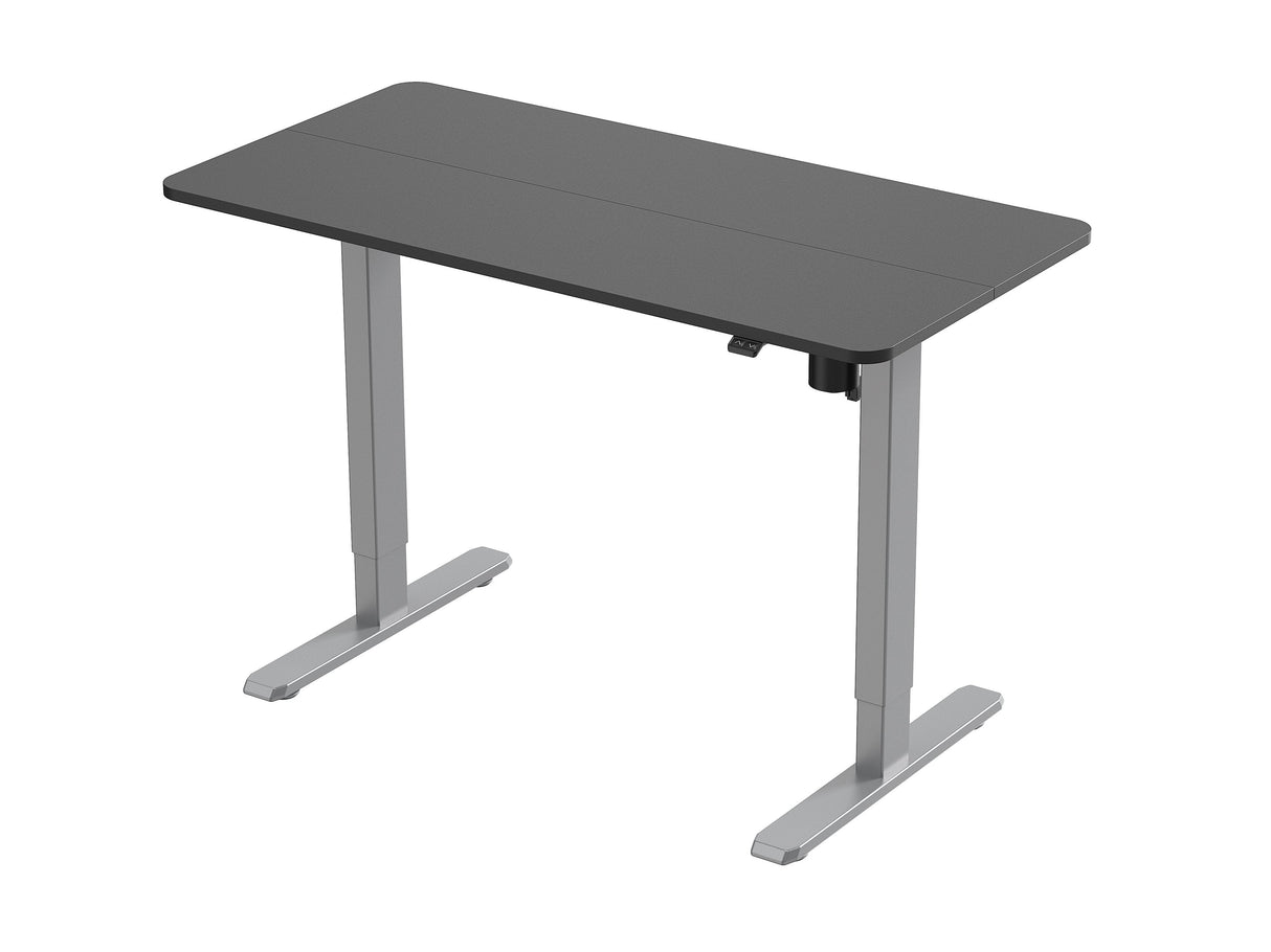 Mesa Electrica Ergonomica Altura Regulable  Tablero Negro 120x60  Color Estructura Gris Control Tactil Altura Desde 68cm-118cm