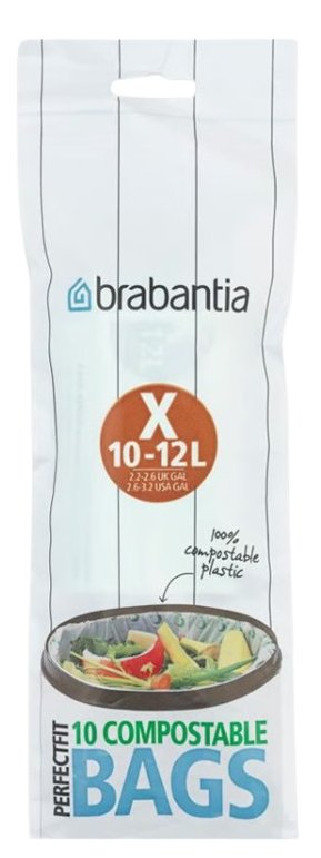 Brabantia Perfectfit Bin Liner Compost. Type X, 12 L, 10 Bags