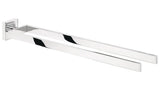 Tesa Deluxxe Handtuchhalter 2-Arme Inkl. Klebelösung Silb