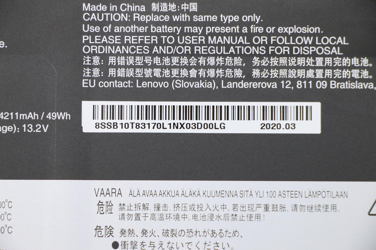 EAN 5704174535720 - Lenovo 5B10W13927 refacción para laptop Batería imagen 5