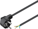 Cable Alimentacion Cee-7/7 90º Schuko A Ext. Pelado 1,50m Negro