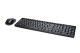 Kensington Ciconjunto De Ratón Y Teclado Inalámbricos De Perfil Bajo Pro Fit®, Juego De Escritorio Negro, Completo (100%), Inalámbrico, Rf Inalámbrico, Qwertz, Negro, Ratón Incluido