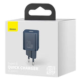 Baseus Travel Charger Set Super Si 1c Pd Fast Charger 20w Blue Eu (Ccsup-B03)