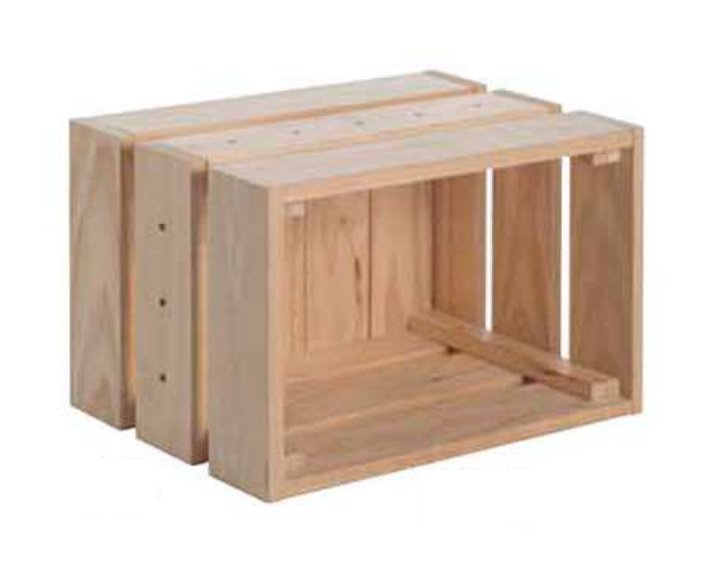 Caja De Pino Macizo Home Box Sin Barniz 38,4x25,6x28cm Astigarraga