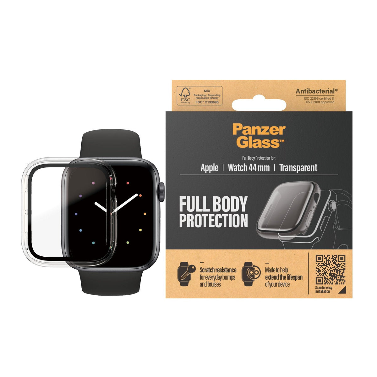 Panzerglass Full Body Apple Watch 4/5/6/Se 44mm Transp.