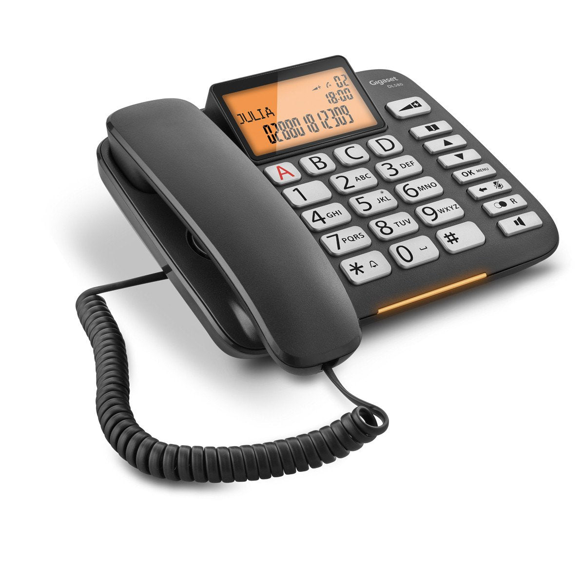 Gigaset Dl580 Teléfono Fijo Teclas Grandes Negro