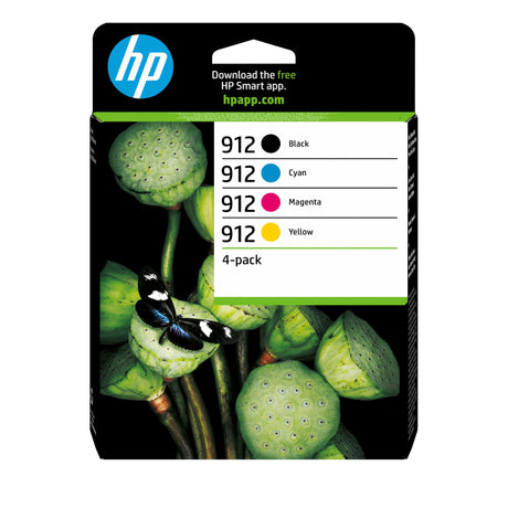 EAN 195122352301 - HP 912 4-Pack CMYK(4) Original Ink Cartridge Combo cartucho de tinta 4 pieza(s) Rendimiento estándar Negro imagen 1