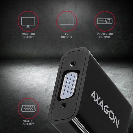 EAN 8595247904409 - Axagon RVH-VGAN adaptador de cable de vídeo 0,15 m HDMI tipo A (Estándar) VGA (D-Sub) Negro imagen 5
