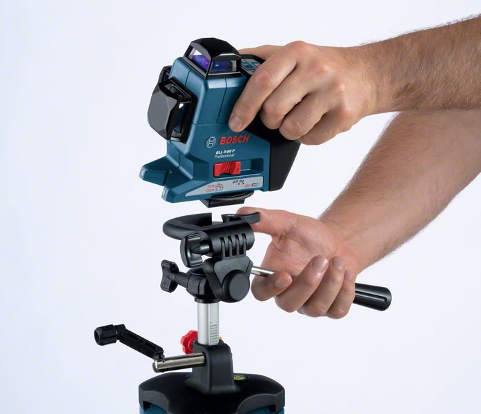 Trípode Bosch Professional Bt 250 Plateado/Azul, Rosca De 1/4", Para Láseres Puntuales, Lineales Y Rotativos 0601096a00