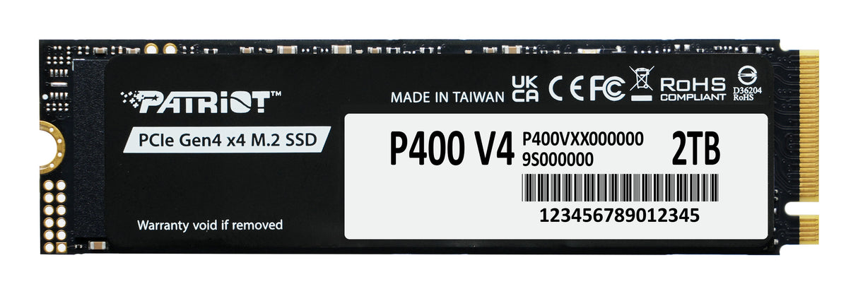EAN 4711378421668 - Patriot Memory P400 V4 2 TB M.2 PCI Express 4.0 NVMe imagen 1