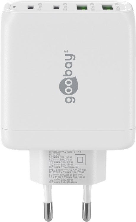 EAN 4040849648182 - Goobay 64818 cargador de dispositivo móvil Auriculares, Portátil, Smartphone Blanco Corriente alterna Car imagen 2