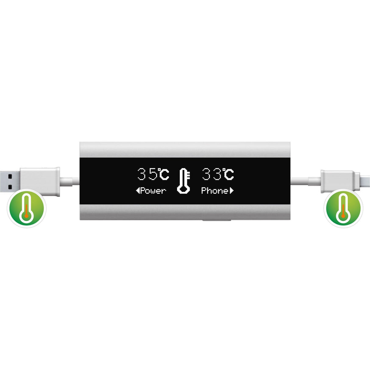 Inline Usb Smart Control, Multímetro, Monitoreo De Carga, Cable Usb A A Micro-B Con Pantalla, 1 M