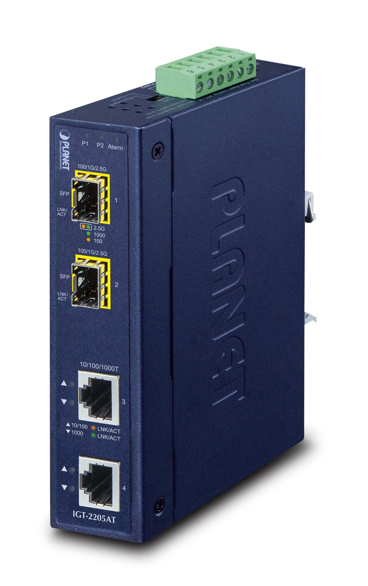EAN 4711605285919 - PLANET IP30 Industrial 2-port convertidor de medio Azul imagen 1