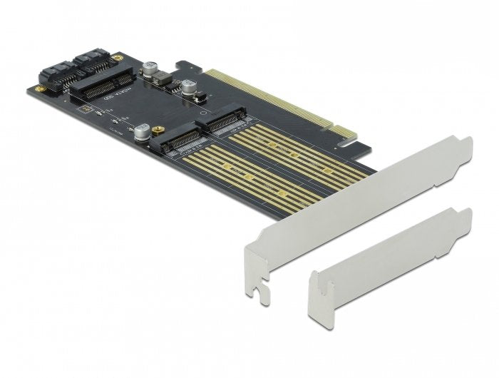 Tarjeta Delock Pci Express X16 Para 1 X M.2 Llave B + 1 X Nvme M.2 Llave M + 1 X Msata -