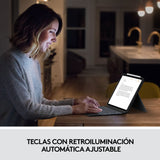 Funda Con Teclado Esp Logitech Combo Touch Para Tablets Apple Ipad Air 4 Gen 2020 De 10.9'/ Gris