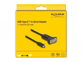 Delock Adapter Usb Type-C Zu 1 X Seriell Rs-232 D-Sub 9 Pin Stecker Mit Muttern 2 M
