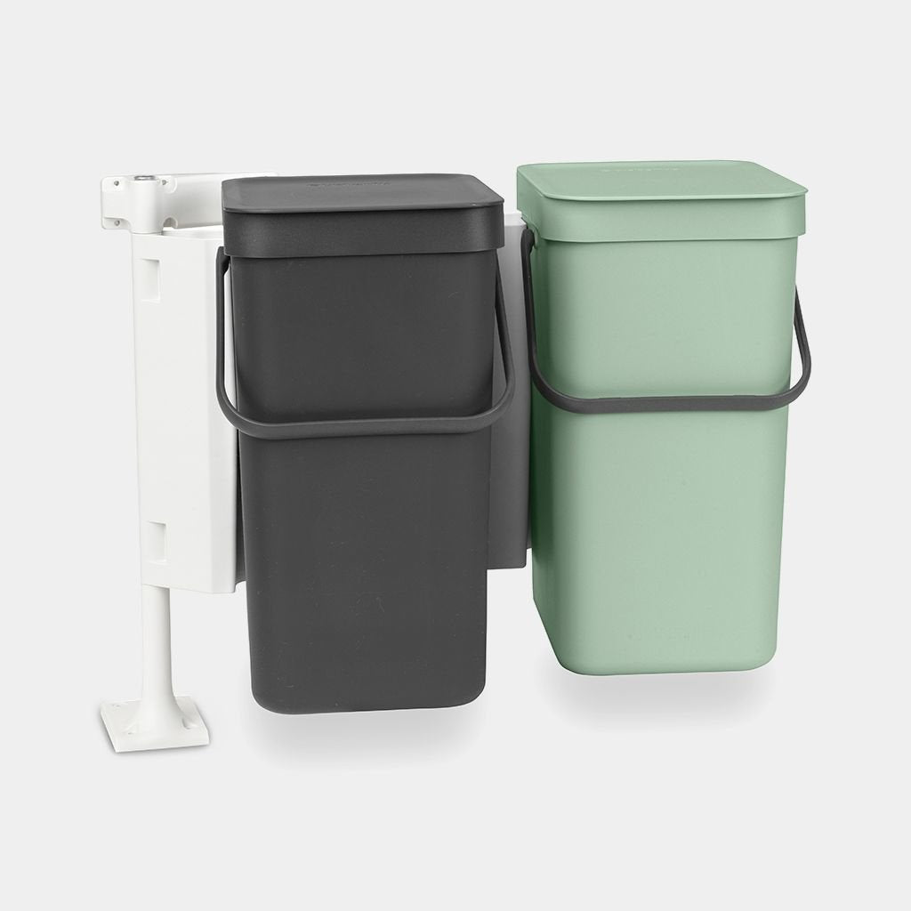 Brabantia Sort & Go Abfallbehäl. 2 X 12 L Dark Grey & Jade Green