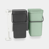 Brabantia Sort & Go Abfallbehäl. 2 X 12 L Dark Grey & Jade Green