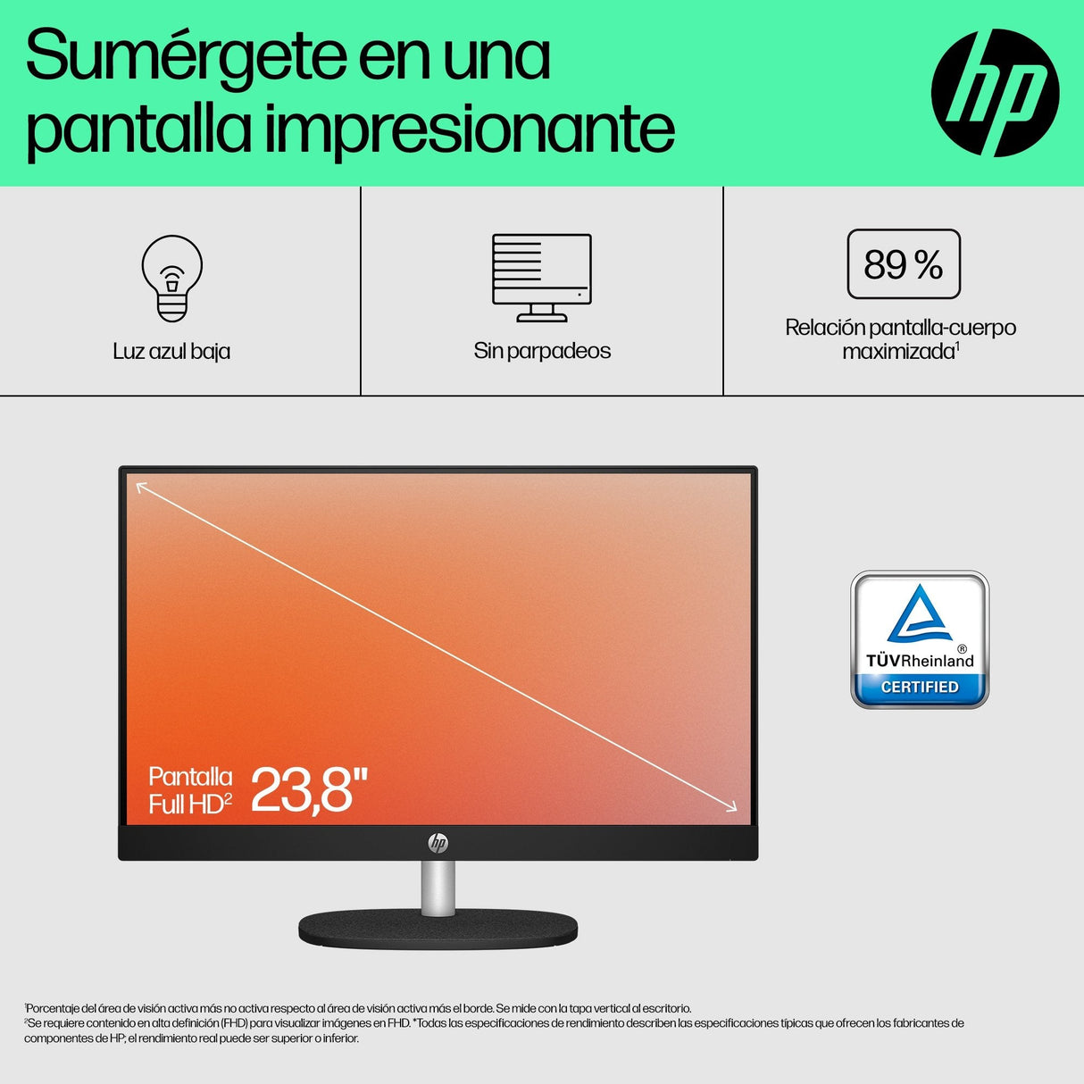 Pc All In One Hp 24-Cr0104ns Ryzen 5 7520u 16gb 1tb Ssd 23.8' Sin Sistema Operativo