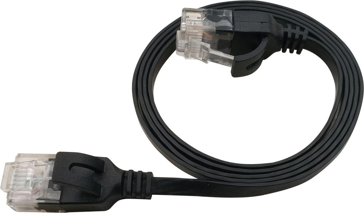 Flat U/Utp Cat6a Black 4m Awg 34/7, Pvc, 1x4mm Utp-Fl6a-00400-Blk