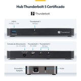 EAN 0065030925709 - StarTech.com 303UE-TB5-HUB hub de interfaz Thunderbolt 5 80 Mbit/s Gris imagen 6