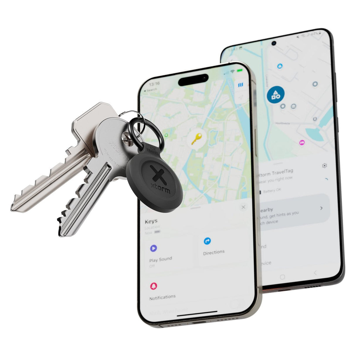 Xtorm Traveltag Android/Iphone 3er-Pack Ip64 Schwarz