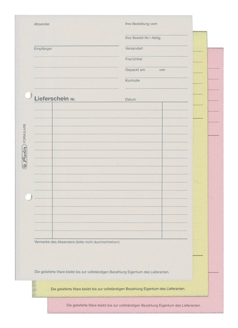 Herlitz Lieferscheinhch A5 205 3x40 Bl. Selbmdurchschreibe