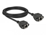 Delock Netzwerk Verlängerungscable S Ftp Rj45 Buchse Zu Rj45 Buchse Cat.6a 2 M Schwarz