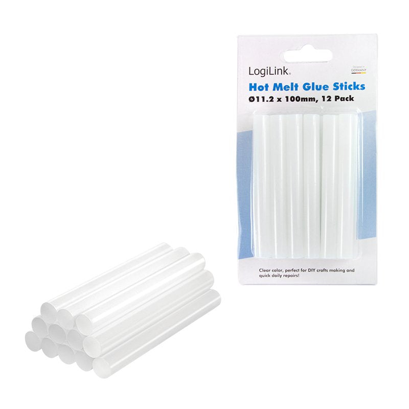 Logilink Wz0054  Barra De Pegamento Termofusible Ø11,2 Mm, 12 Unidades, Apto Para Wz0051