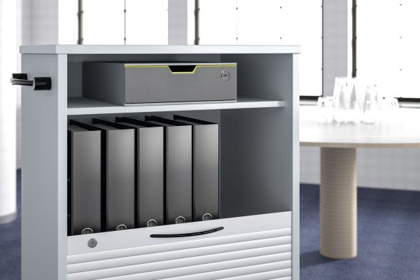 Durable Varicolor Archivador Organizador De Plástico Gris