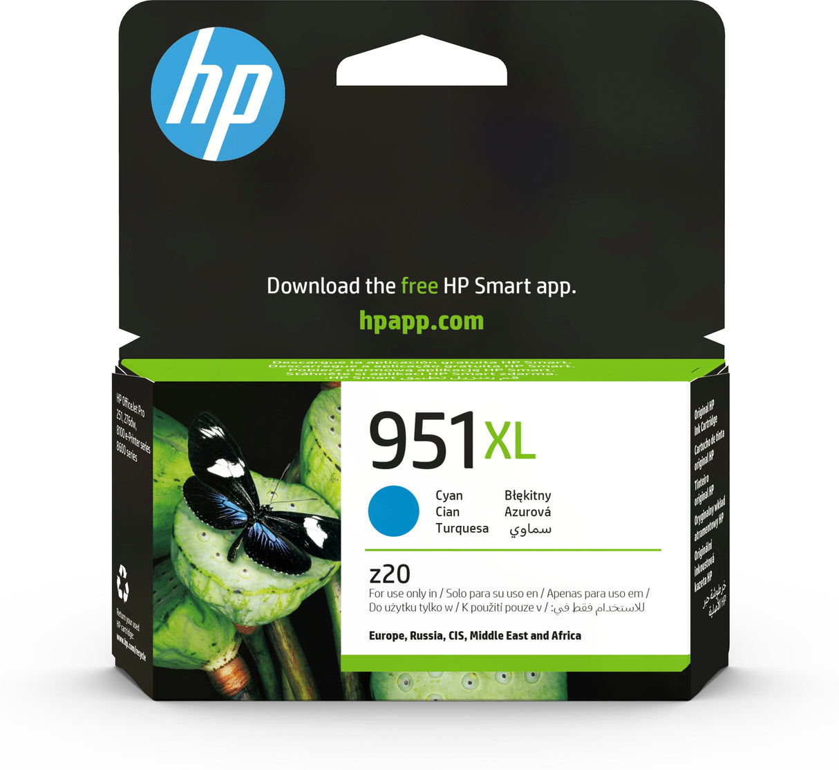 EAN 0886111748921 - HP 951XL High Yield Cyan Original Ink Cartridge cartucho de tinta 1 pieza(s) Alto rendimiento (XL) imagen 1